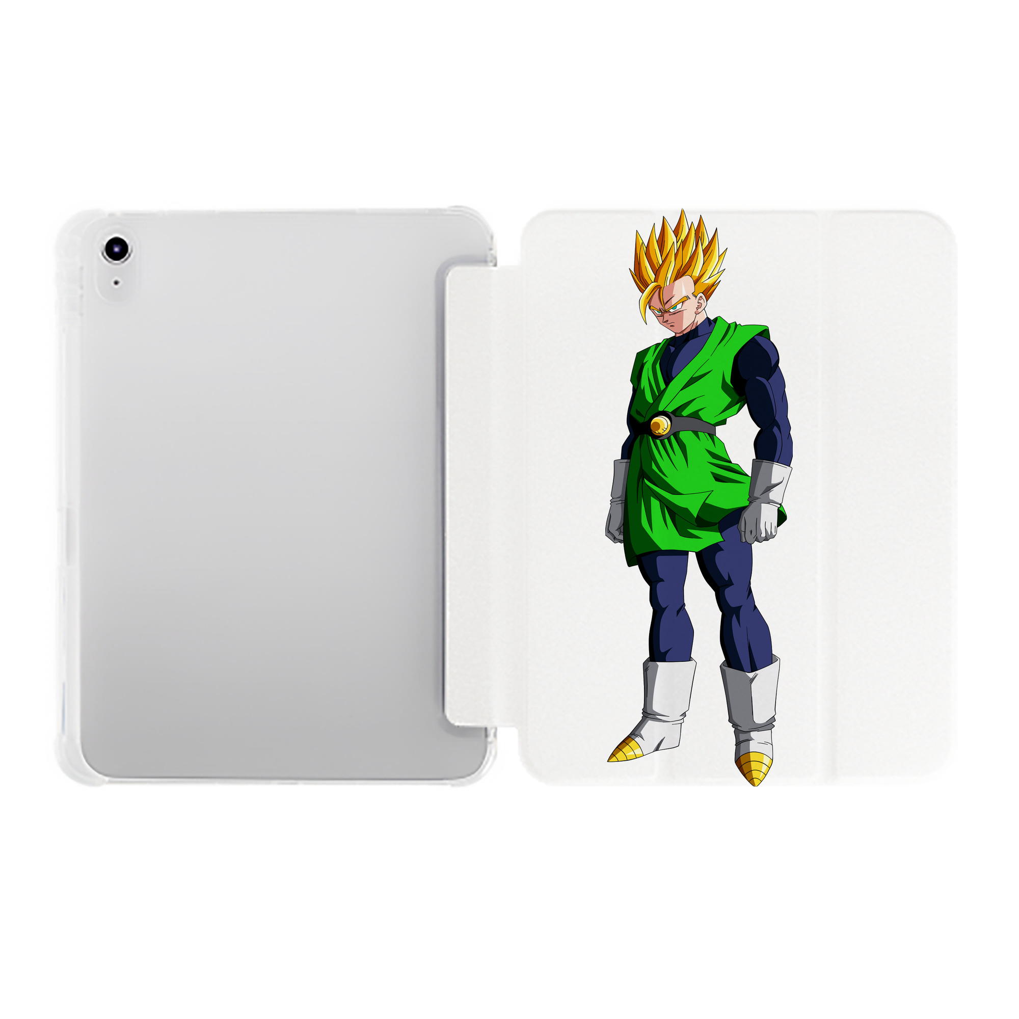 （画像用） ドラゴンボール 孫 悟飯（そんごはん）DRAGON BALL Son Gohan IPad ケース ペン収納付き 三つ折りスタンド PUレザー×シリコン 対応機種9.5/10.5/10.9インチ